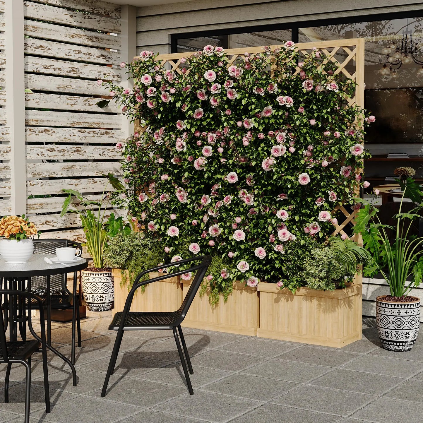 Cedar Privacy Screen w/Planter Box