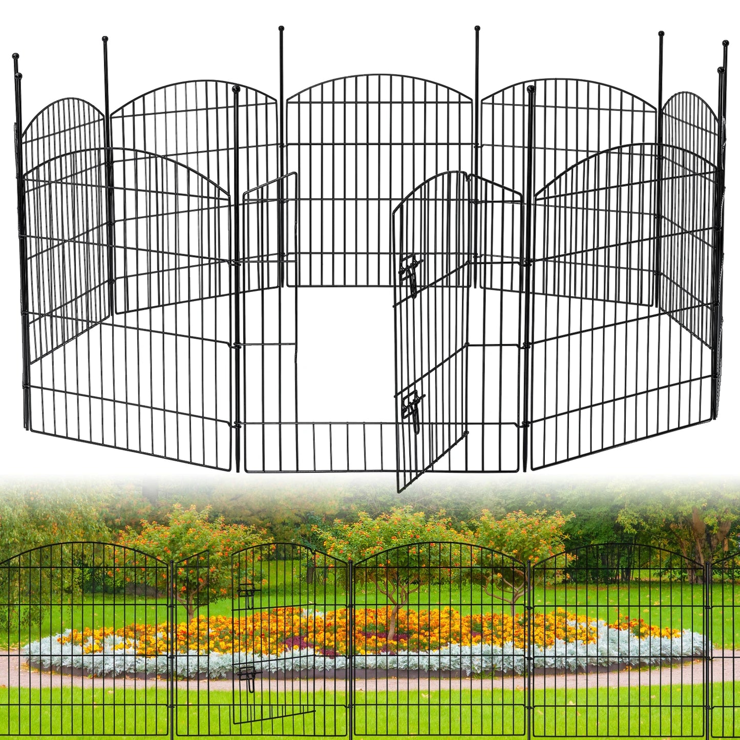 Decorative Garden Fence w/Gate