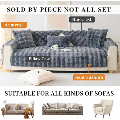 NonSlip Plush Couch Covers Washable, Furniture Protector