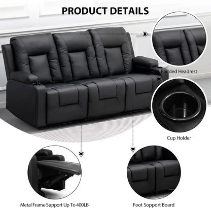 Leather Recliners and Loveseat Furniture Set