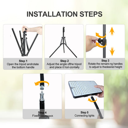 Tripod Standing Grow Lights w/Stand and Timer, 24"-64" Height Adjustable