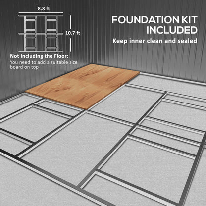13' X 11' Steel Outdoor Utility Storage Tool Shed
