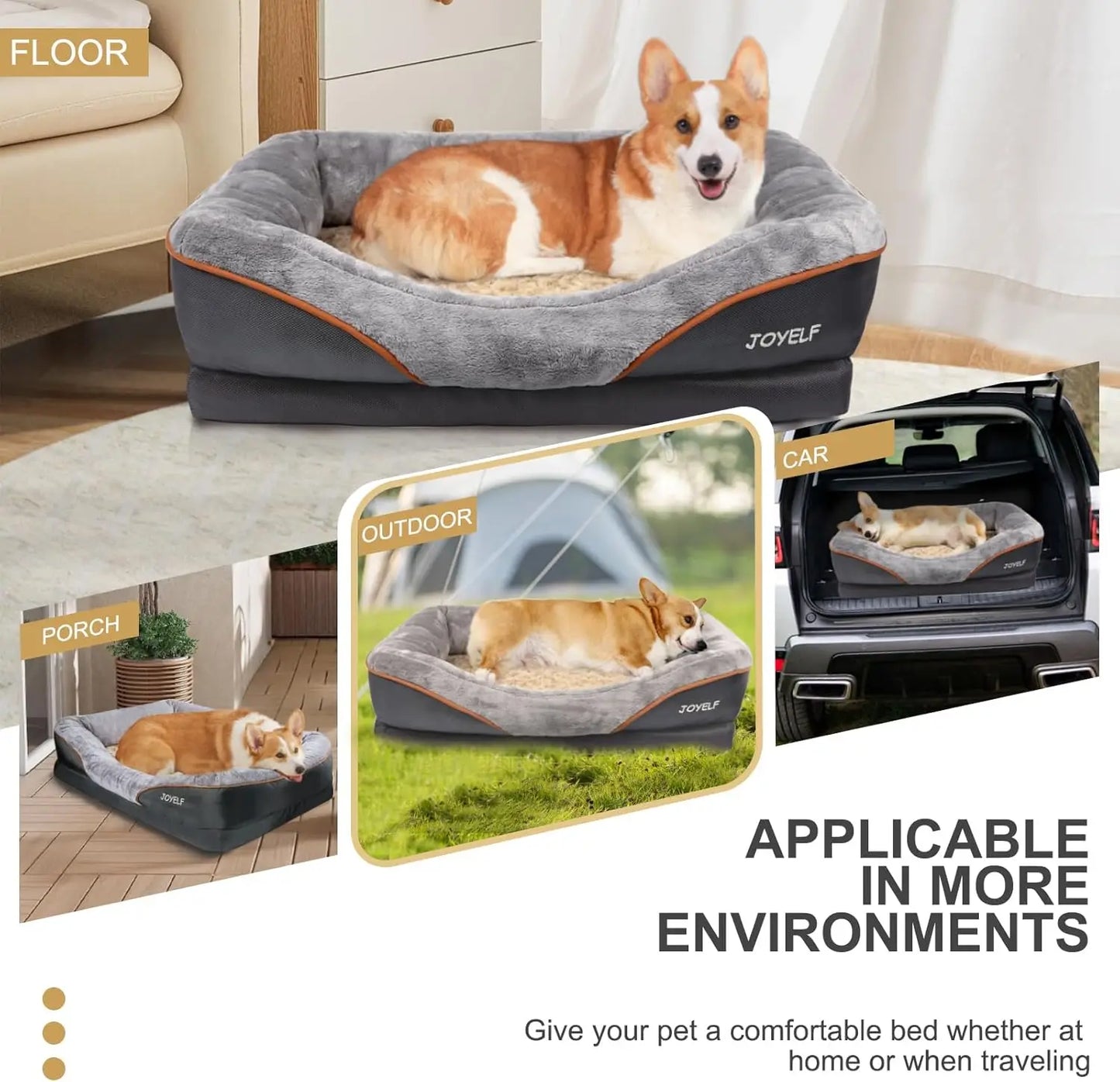Extra Large Orthopedic Dog Bed w/Removable Washable Cover