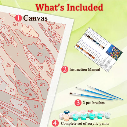 Flower Bed Art Paint By Numbers Craft Kit