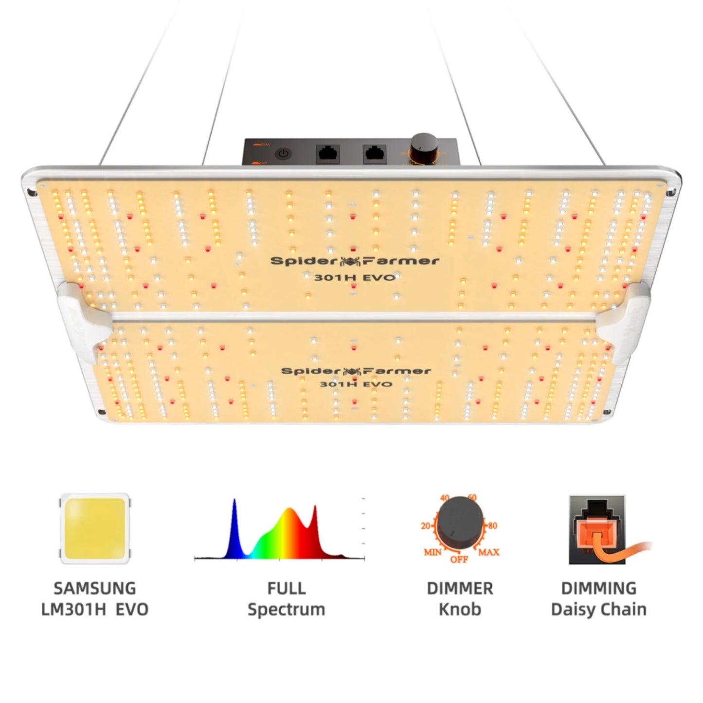 Spider Farmer SF Series LED Grow Light, Full Spectrum Sunlike Phytolamp