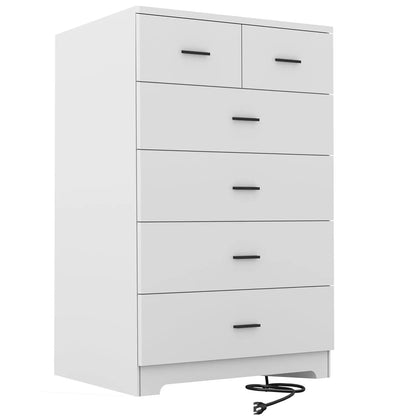 Wooden Dresser with Power Outlets