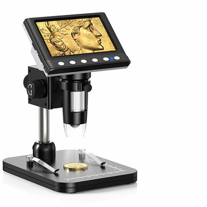 4.3'' Digital Microscope 1000X Coin Microscope 1080P Video Microscope With 8 LEDs