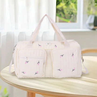 Quilted Large Capacity Baby Diaper Bag
