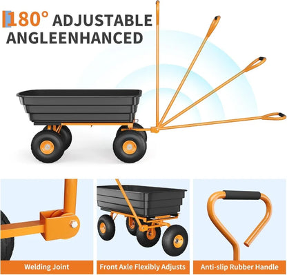 Heavy Duty Garden Cart 600lb Capacity