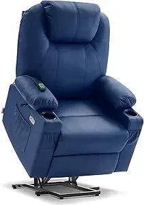 Dual Motor Power Lift Recliner With Extended Footrest,