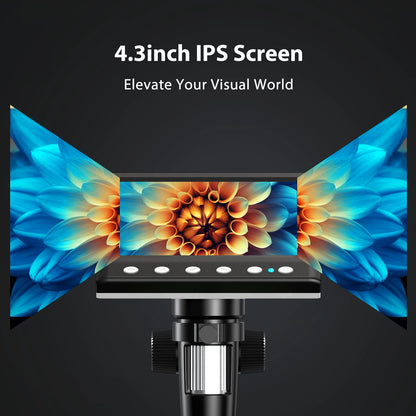 4.3'' Digital Microscope 1000X Coin Microscope 1080P Video Microscope With 8 LEDs