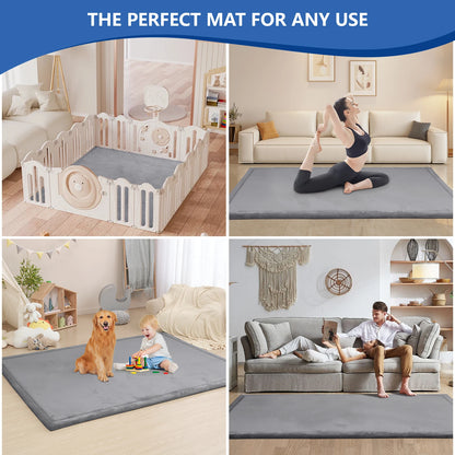 Baby Crawling Play Mat, Non-Slip Thick Soft Foam Activity Rug