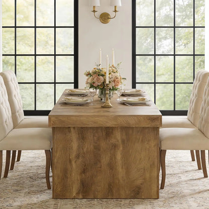 Farmhouse Modern Style Dining Table with Arch Design