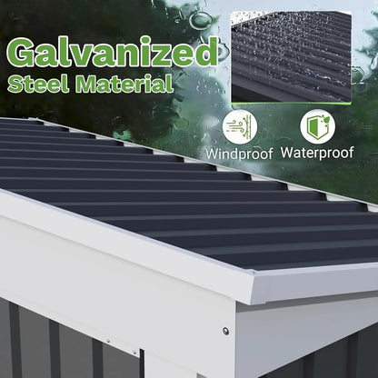 5x3 FT Metal Storage Shed w/Single Lockable Door