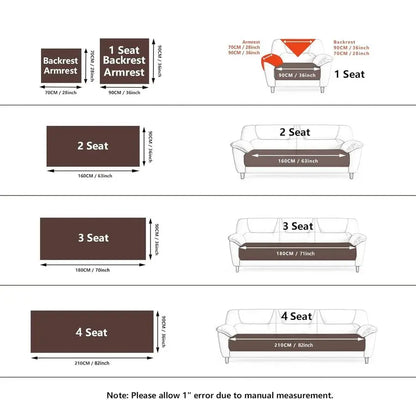 NonSlip Plush Couch Covers Washable, Furniture Protector