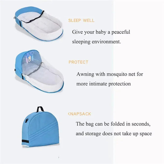 Portable Newborn Bassinet, Foldable