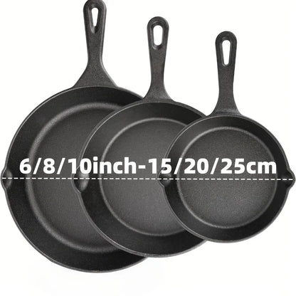 Cast Iron Skillet Set (3PCS - 6/8/10 Inch)