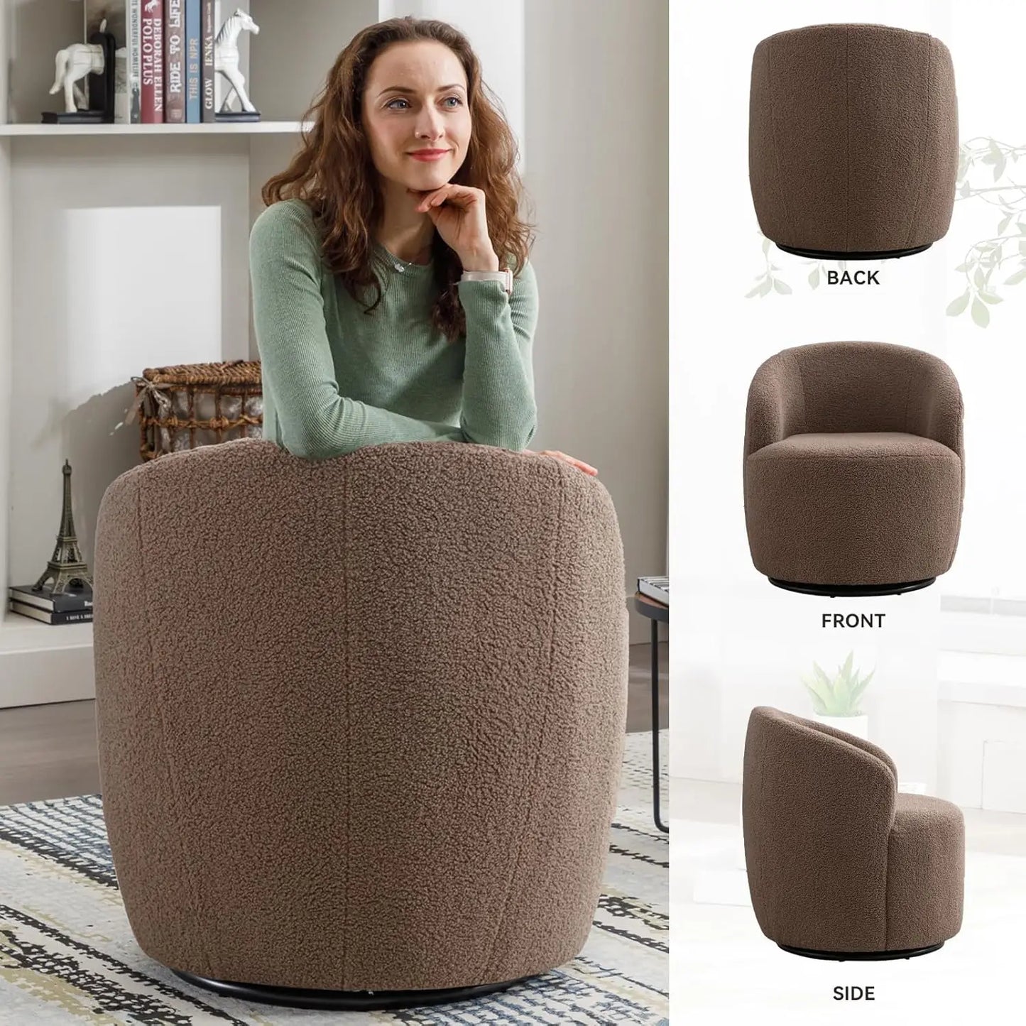 360° Swivel Barrel Chair Set of 2