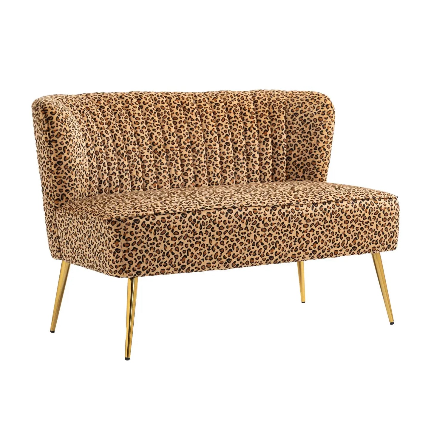 Velvet Contemporary Velvet Upholstered Love Seat