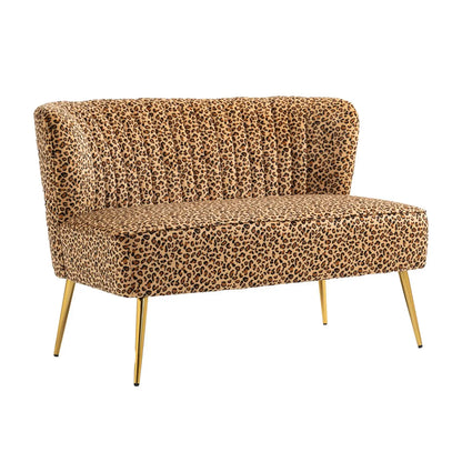 Velvet Contemporary Velvet Upholstered Love Seat