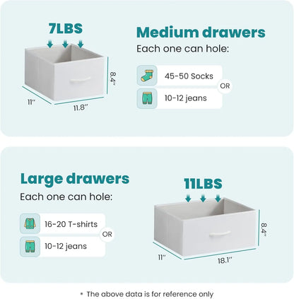 7 Drawer Dresser with Metal Frame and Wooden Top
