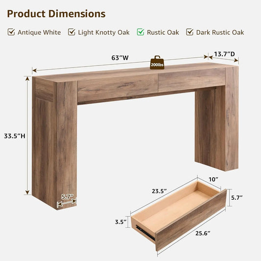 Modern Entryway Console Table with Drawers