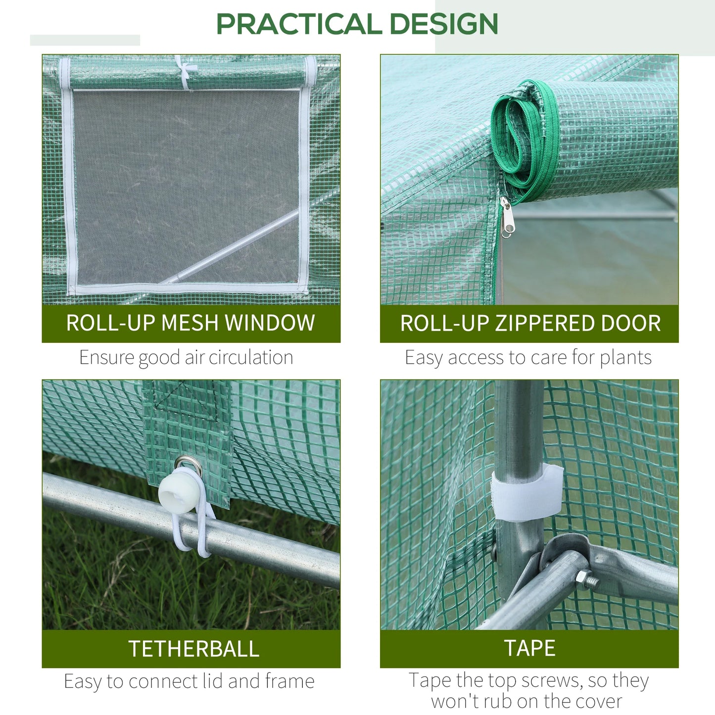 20X10X7Ft Heavy Duty Walk-In Greenhouse