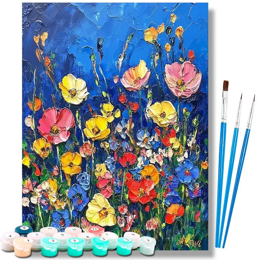 Flower Bed Art Paint By Numbers Craft Kit