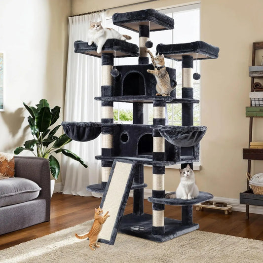 Multi-Level Large Cat Tree/Big Tower/Condo/Plush Perches