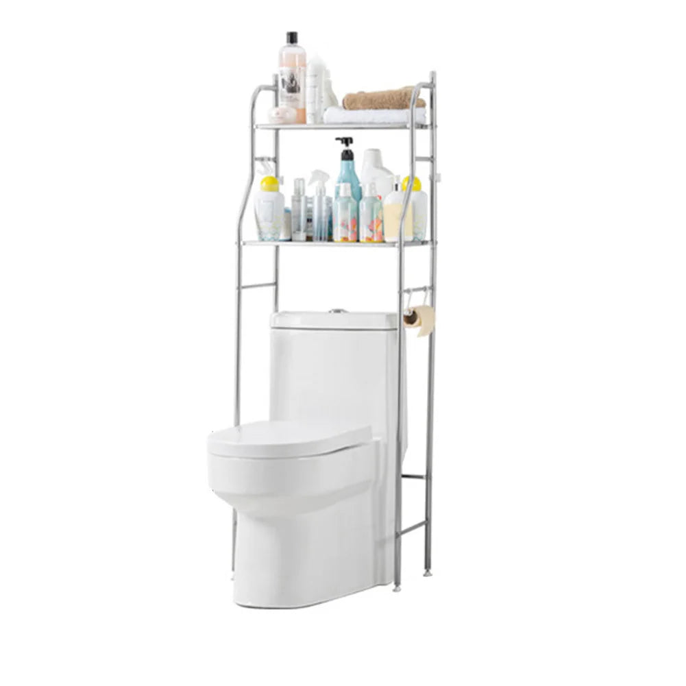 Freestanding Over The Toilet Metal Shelves, w/Paper Holder