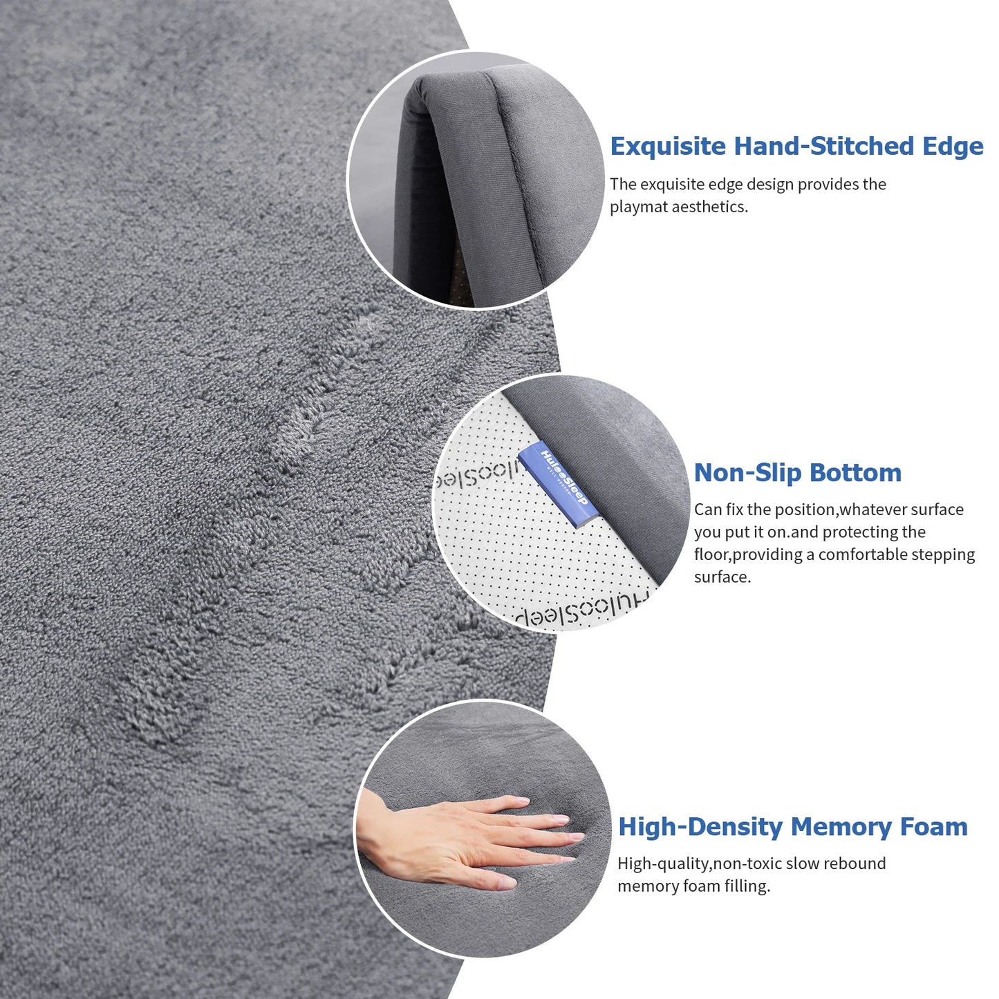 Baby Crawling Play Mat, Non-Slip Thick Soft Foam Activity Rug