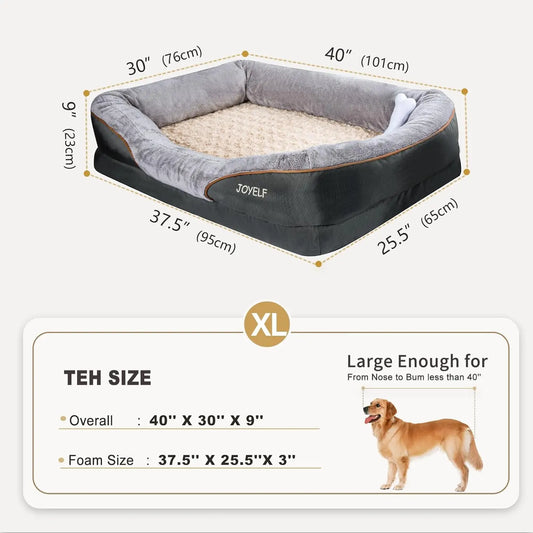 Extra Large Orthopedic Dog Bed w/Removable Washable Cover