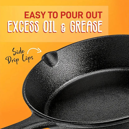 Cast Iron Skillet Set (3PCS - 6/8/10 Inch)