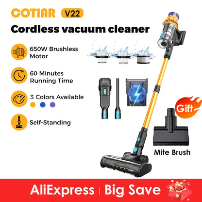 Cordless Handheld Vacuum Cleaner with Removable Battery
