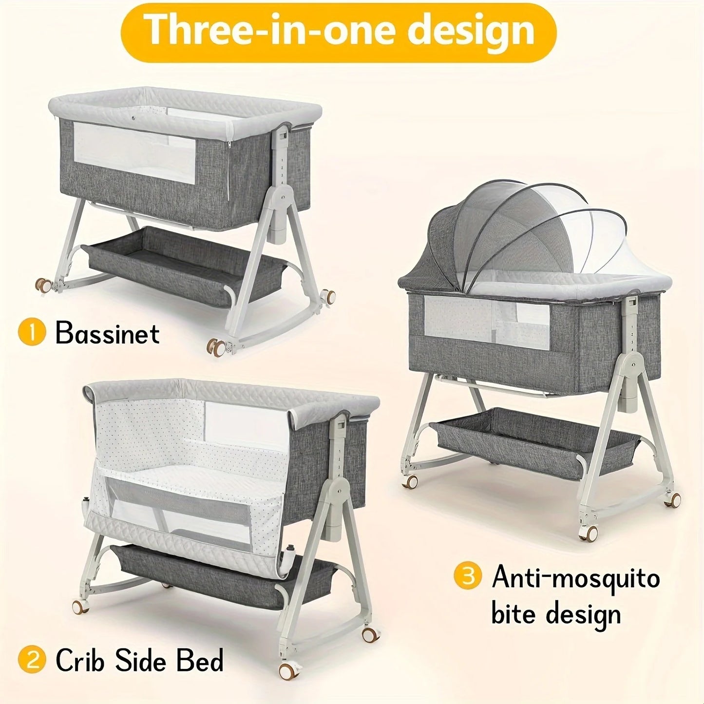 3 in 1 Baby Bassinet