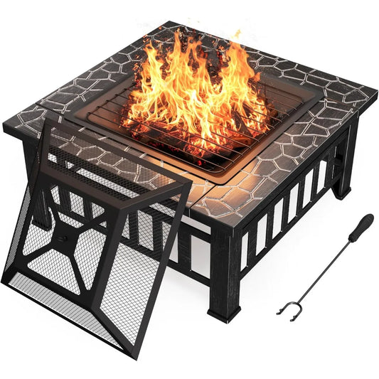 Metal Fire Pit Table