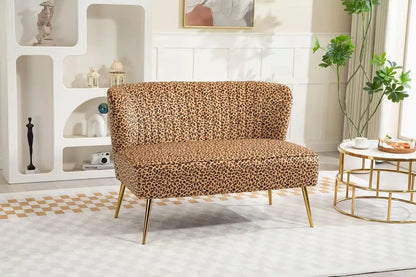 Velvet Contemporary Velvet Upholstered Love Seat