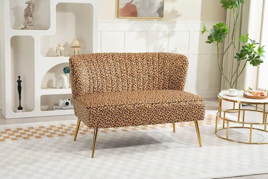 Velvet Contemporary Velvet Upholstered Love Seat