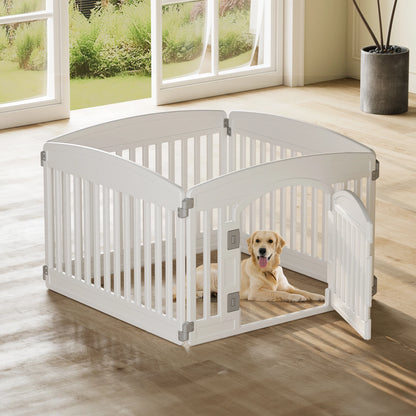 Expandable Durable Pet Fence for Medium Dogs, Indoor Outdoor, Folding