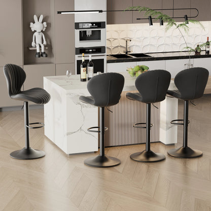 2 Piece Luxury Backrest Bar Stools