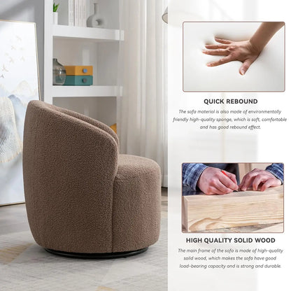 360° Swivel Barrel Chair Set of 2