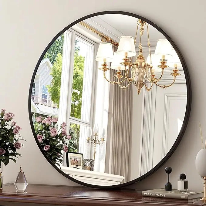 36 inch Circular Metal Wall Mirror
