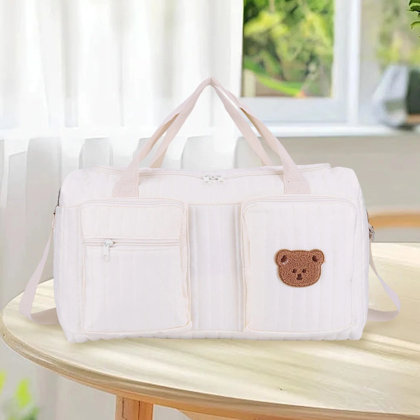 Quilted Large Capacity Baby Diaper Bag