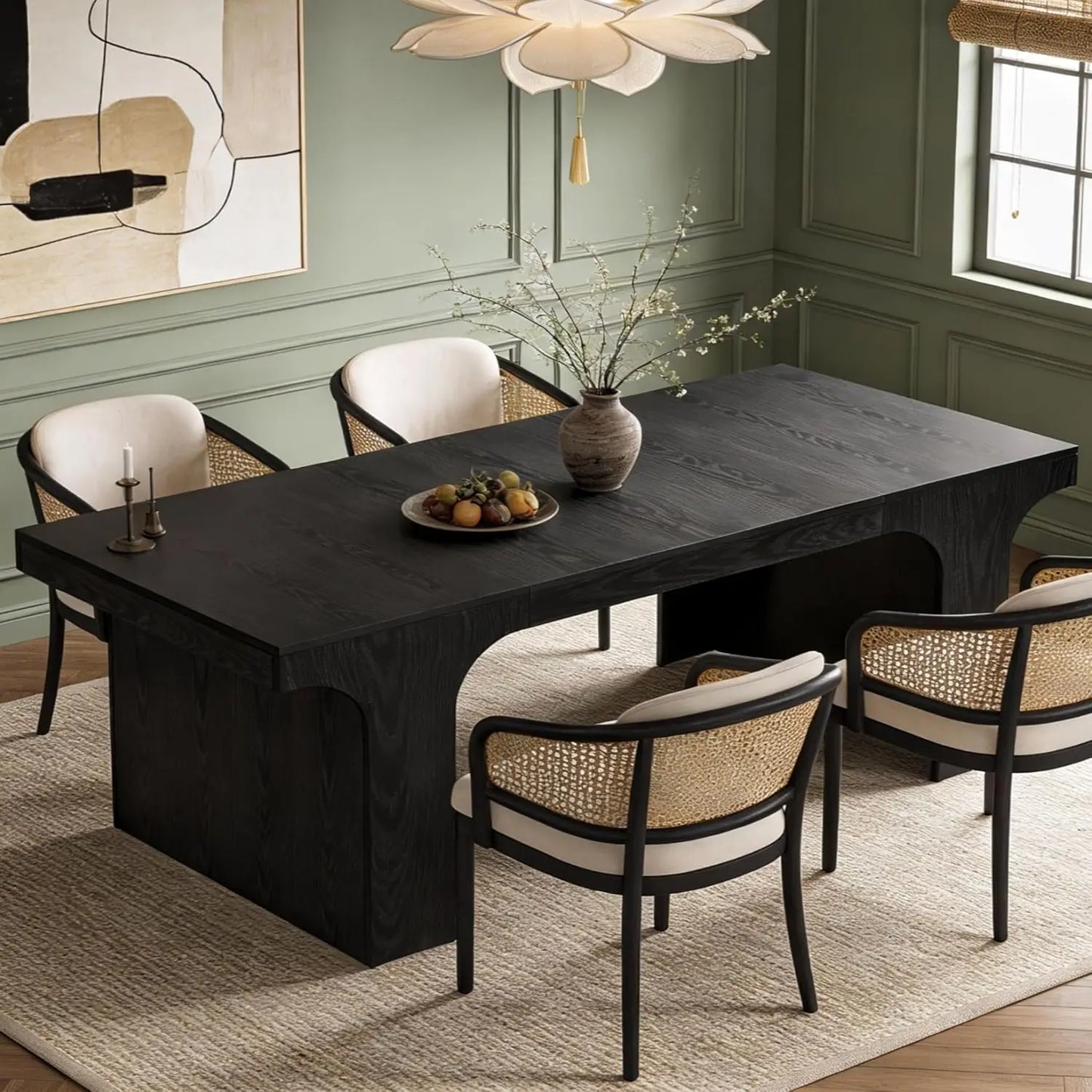 Farmhouse Modern Style Dining Table with Arch Design