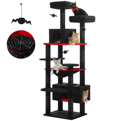 Large Cat Tree with Scratching Posts and Spacious Hammock