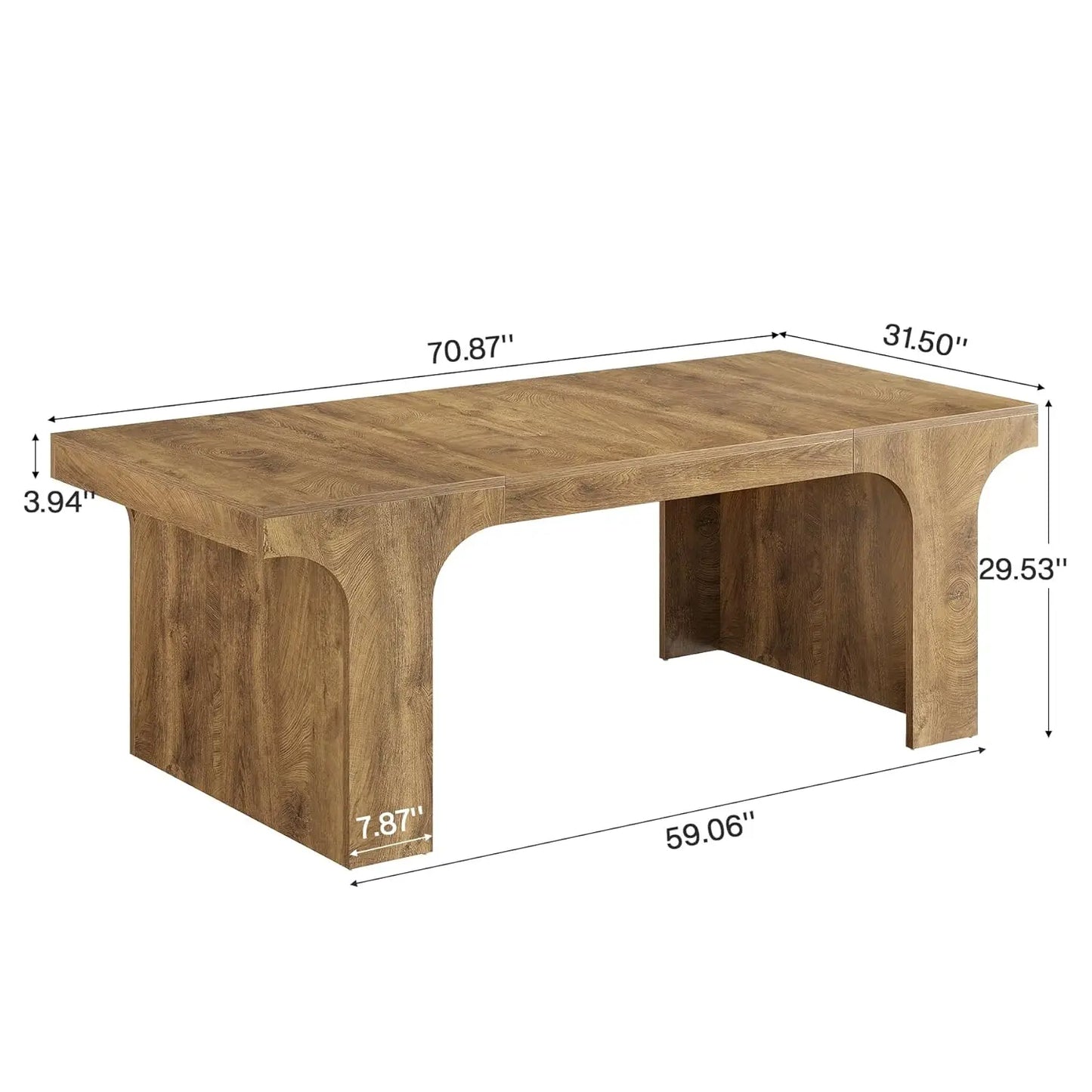 Farmhouse Modern Style Dining Table with Arch Design