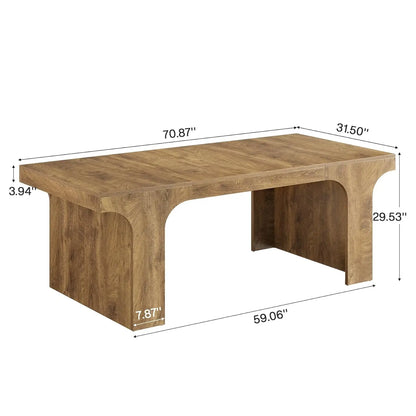 Farmhouse Modern Style Dining Table with Arch Design