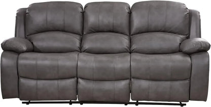 2PC Leather Air Reclining Sofa Loveseat Set
