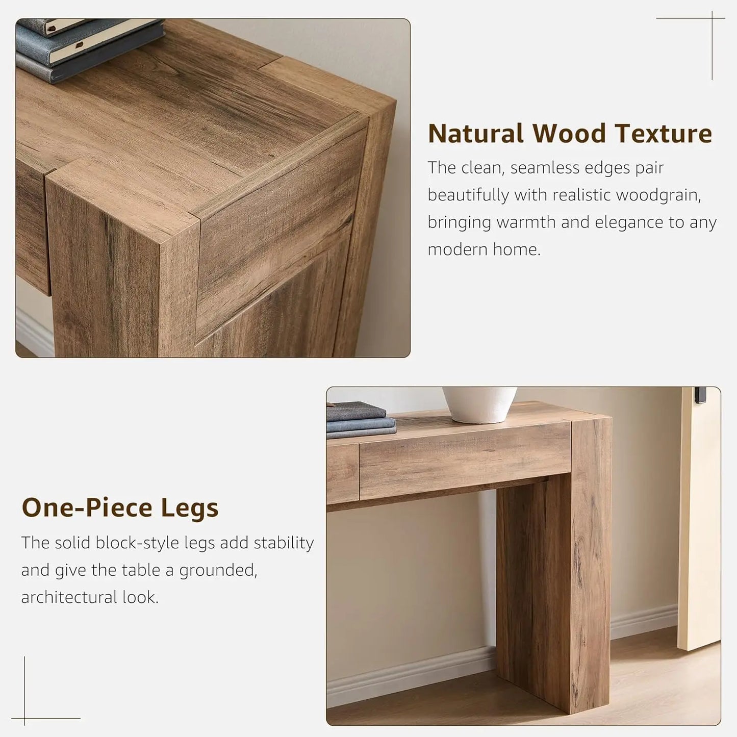 Modern Entryway Console Table with Drawers