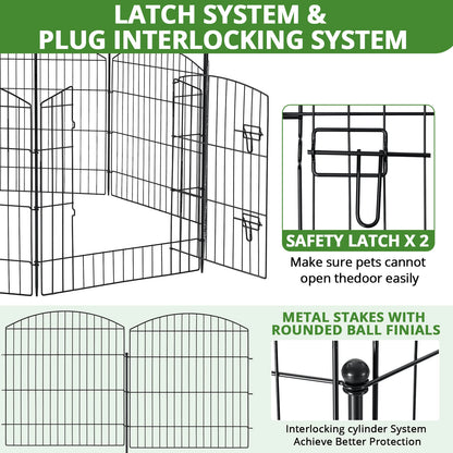 Decorative Garden Fence w/Gate
